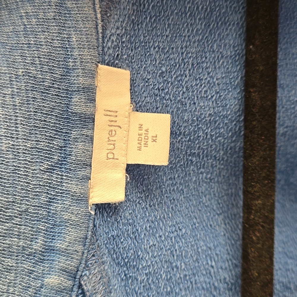 J.Jill Pure Jill Oversized Terry Cloth Pullover Shirt Light Blue Size XL - Picture 2 of 8